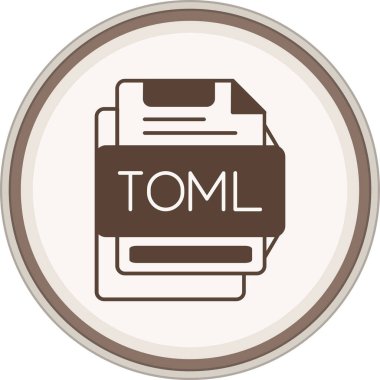 TOML Glyph kahverengi çember. Web Kullanımı için Vektör İllüstrasyonu