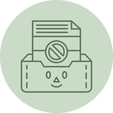 Blocked green Circle. Vector Illustration For Web Use