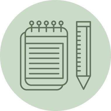 Not: Yeşil Çember. Web Kullanımı için Vektör İllüstrasyonu