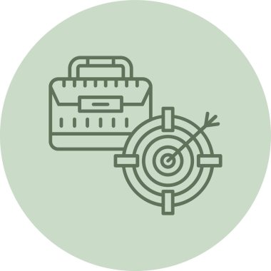 Hedefler yeşil daire. Web Kullanımı için Vektör İllüstrasyonu