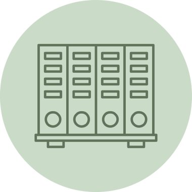 Binders green Circle. Vector Illustration For Web Use