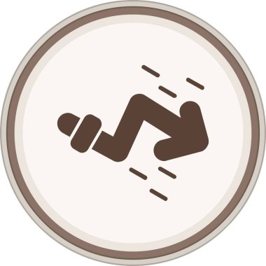 Glyph kahverengi daire eğilimi. Web Kullanımı için Vektör İllüstrasyonu