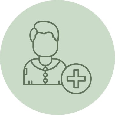 Hasta Yeşil Çember. Web Kullanımı için Vektör İllüstrasyonu