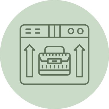 Yeşil kariyer çemberi. Web Kullanımı için Vektör İllüstrasyonu