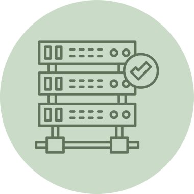 Veri Yeşil Çember. Web Kullanımı için Vektör İllüstrasyonu