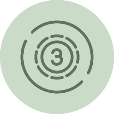 3 yeşil daire. Web Kullanımı için Vektör İllüstrasyonu