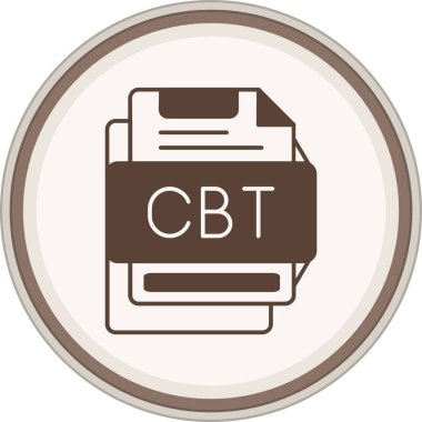 CBT kahverengi çember. Web Kullanımı için Vektör İllüstrasyonu