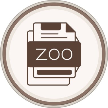 Zoo Glyph kahverengi çember. Web Kullanımı için Vektör İllüstrasyonu
