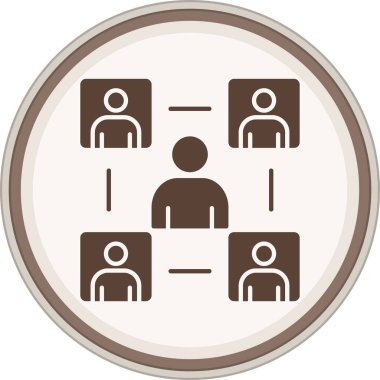 Conversation Glyph brown circle. Vector Illustration For Web Use