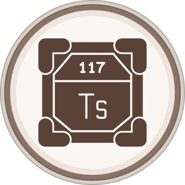 Tennessin Glyph kahverengi daire. Web Kullanımı için Vektör İllüstrasyonu