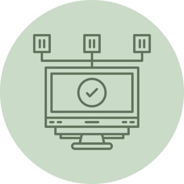 Yeşil Çember görevi. Web Kullanımı için Vektör İllüstrasyonu