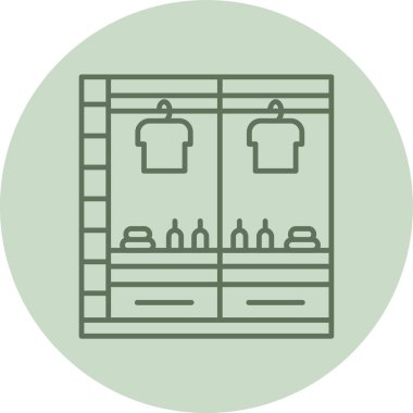 Closet green Circle. Vector Illustration For Web Use
