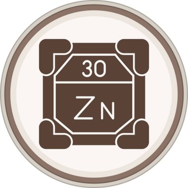 Çinko kabartma kahverengi daire. Web Kullanımı için Vektör İllüstrasyonu