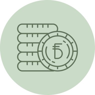 Belarus Ruble Yeşil Çemberi. Web Kullanımı için Vektör İllüstrasyonu