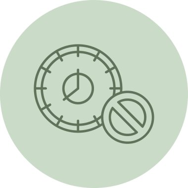 Off green Circle. Vector Illustration For Web Use