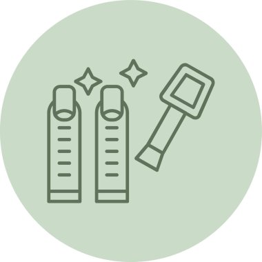 Çivi Sanatı Yeşil Çemberi. Web Kullanımı için Vektör İllüstrasyonu