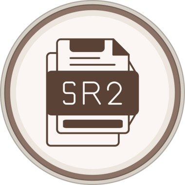 SR2 Glyph kahverengi daire. Web Kullanımı için Vektör İllüstrasyonu
