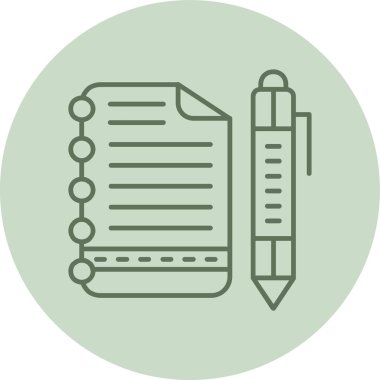 Not: Yeşil Çember. Web Kullanımı için Vektör İllüstrasyonu