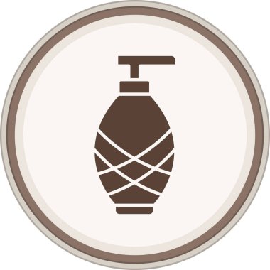 Losyon kabartma kahverengi daire. Web Kullanımı için Vektör İllüstrasyonu