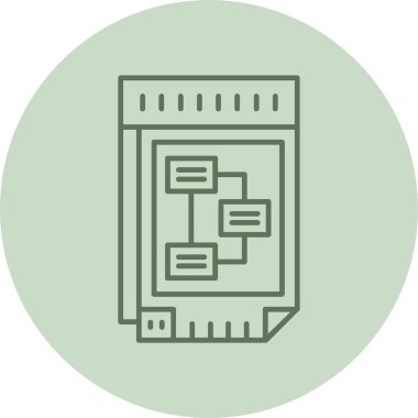 Çalışma Akımı Yeşil Çember. Web Kullanımı için Vektör İllüstrasyonu