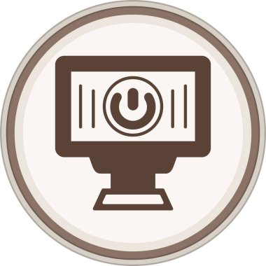 Glyph kahverengi çemberini kapatın. Web Kullanımı için Vektör İllüstrasyonu