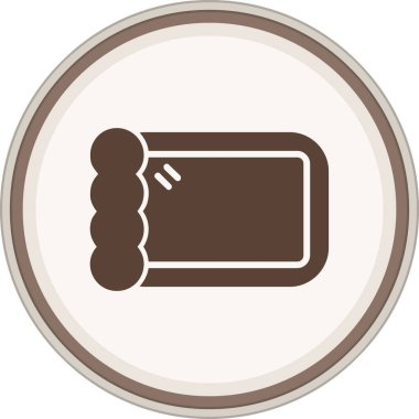 Frame Glyph brown circle. Vector Illustration For Web Use