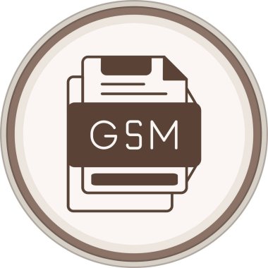 Gsm Glyph kahverengi çember. Web Kullanımı için Vektör İllüstrasyonu
