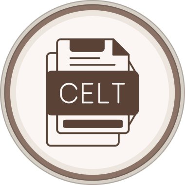 CELT Glyph kahverengi daire. Web Kullanımı için Vektör İllüstrasyonu