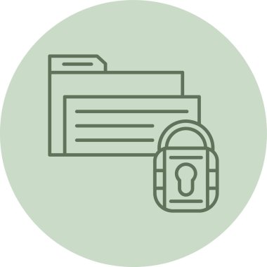 Yeşil Dizin Çemberi 'ni güvene alın. Web Kullanımı için Vektör İllüstrasyonu