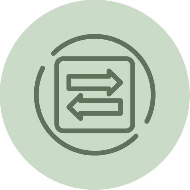 Yeşil Çember 'i değiştirin. Web Kullanımı için Vektör İllüstrasyonu