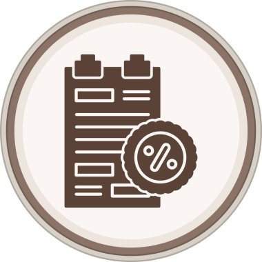 Poster Glyph kahverengi çember. Web Kullanımı için Vektör İllüstrasyonu