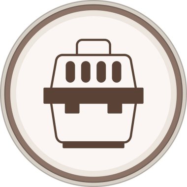 Evcil hayvan taşıyıcısı Glyph kahverengi daire. Web Kullanımı için Vektör İllüstrasyonu