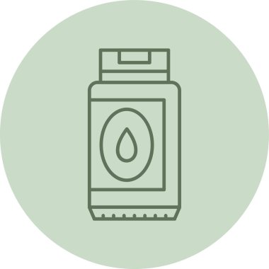 Şampuan yeşili daire. Web Kullanımı için Vektör İllüstrasyonu