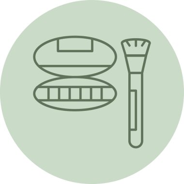 Eyeshadow green Circle. Vector Illustration For Web Use