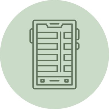 Smartphone green Circle. Vector Illustration For Web Use