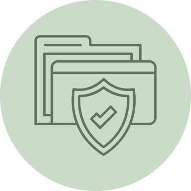 Yeşil Dizin Çemberi. Web Kullanımı için Vektör İllüstrasyonu