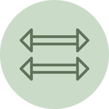 Yeşil oklar çemberi. Web Kullanımı için Vektör İllüstrasyonu