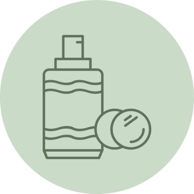 Makyaj Yeşil Çember. Web Kullanımı için Vektör İllüstrasyonu