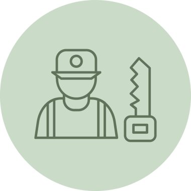 Carpenter green Circle. Vector Illustration For Web Use