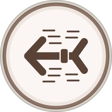 Up Arrow Glyph brown circle. Vector Illustration For Web Use