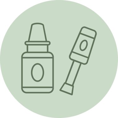 Nail Polish green Circle. Vector Illustration For Web Use