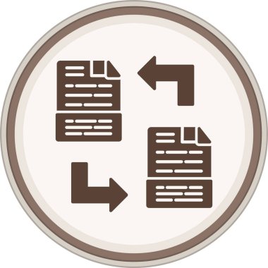 Dosya Aktarımı Glyph kahverengi çember. Web Kullanımı için Vektör İllüstrasyonu