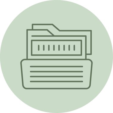 Yeşil Dizin Çemberi. Web Kullanımı için Vektör İllüstrasyonu