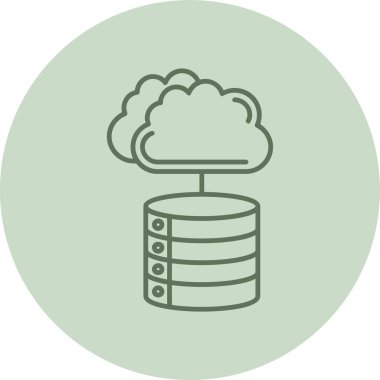 Server green Circle. Vector Illustration For Web Use