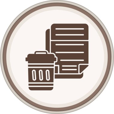 Dosya Glyph kahverengi çember. Web Kullanımı için Vektör İllüstrasyonu