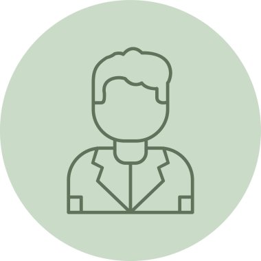 Man green Circle. Vector Illustration For Web Use