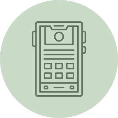 Smartphone green Circle. Vector Illustration For Web Use