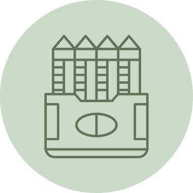 Pencil green Circle. Vector Illustration For Web Use