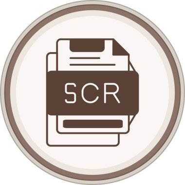 SCR Glyph kahverengi çember. Web Kullanımı için Vektör İllüstrasyonu