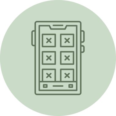 Smartphone green Circle. Vector Illustration For Web Use